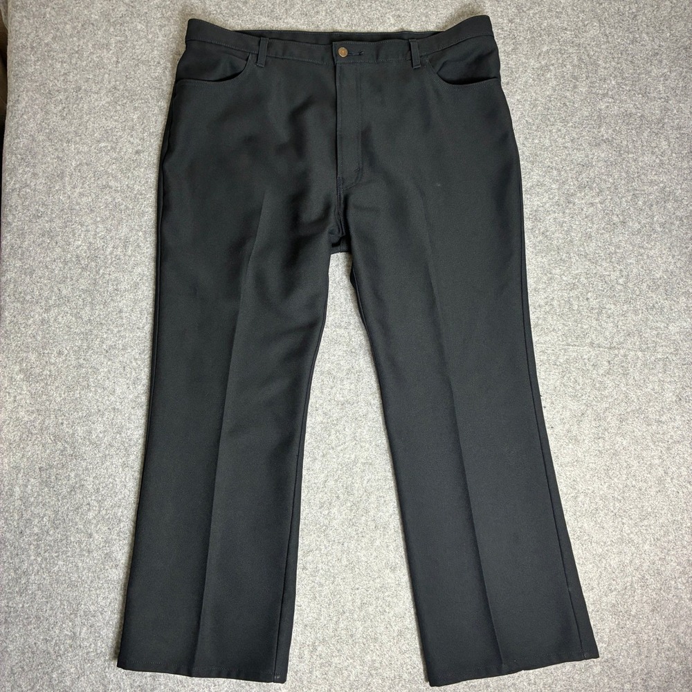 Levis Vintage Pants Mens 42x30 517 Saddleman 90s Dress Boot Cut Black Western